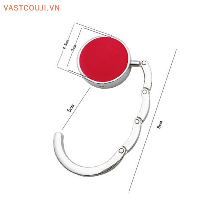 Móc Treo Túi Xách Hình Tròn Bằng Kim Loại Có Thể Gập Lại Tiện Dụng Cho Văn Phòng / Trong Nhà / Ngoài Trời