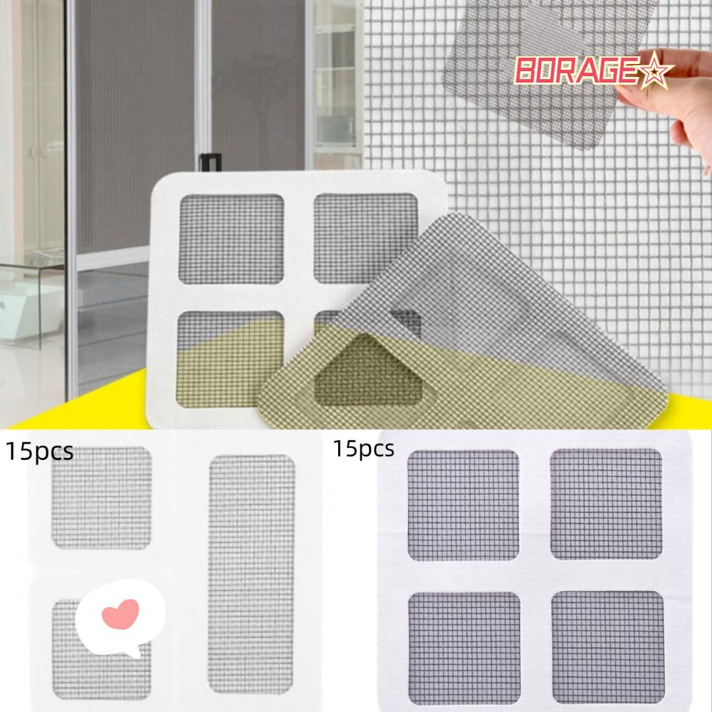 BORAG Bộ 30 Miếng Dán Sửa Chữa Màn Hình Cửa Sổ 4 Ô Và 3 Ô 3.94 &quot;x 3.94&quot; Tự Dính