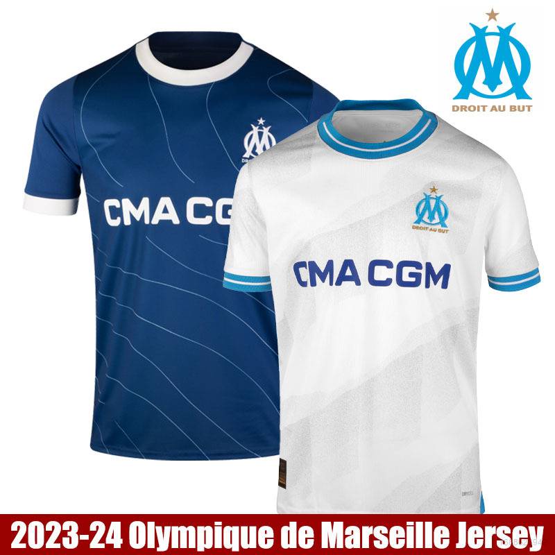 Hq1 Áo Thun Bóng Đá Tay Ngắn QH1 2023-2024 Olympique de Marseille