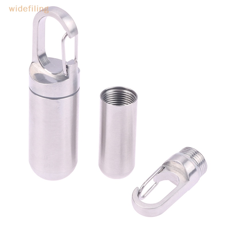 Hộp Đựng Thuốc Mini Bằng Thép Không Gỉ Chống Thấm Nước Tiện Dụng Mang Theo Du Lịch Cắm Trại