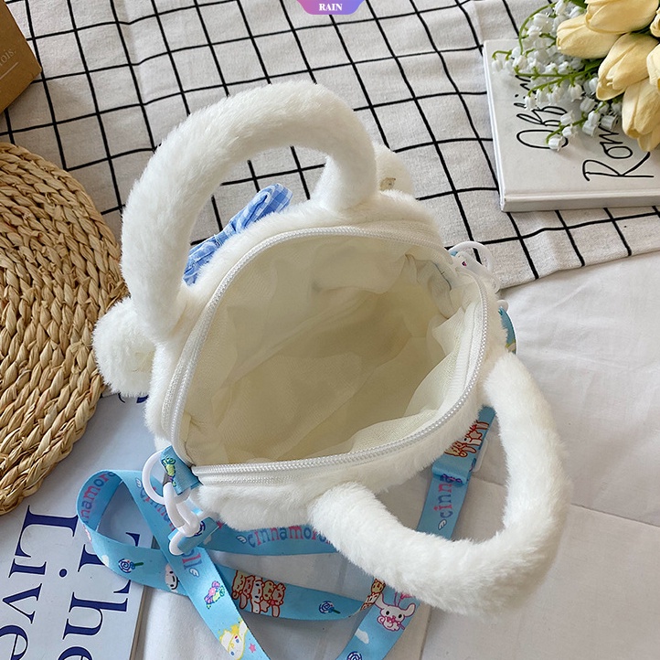 Túi Đeo Chéo Vai Mềm Nhỏ Hình Vuông Họa Tiết Hoạt Hình Sanrio Cinnamoroll My Melody Kuromi Hello Kitty SpongeBob Pom Pom Purin Đáng Yêu [RAIN]