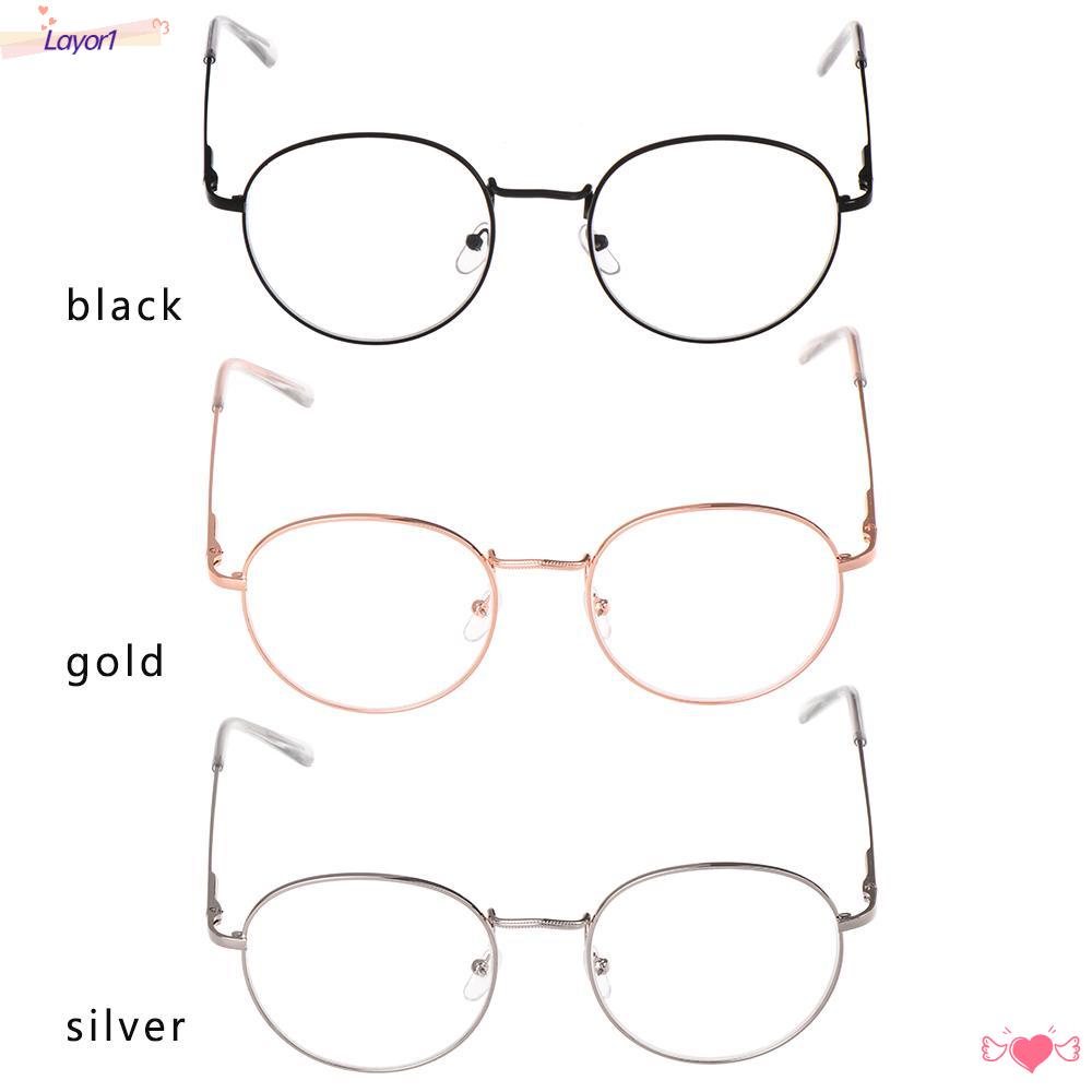 LAYOR1 Mắt Kính Gọng Kim Loại Tròn Siêu Nhẹ Thời Trang