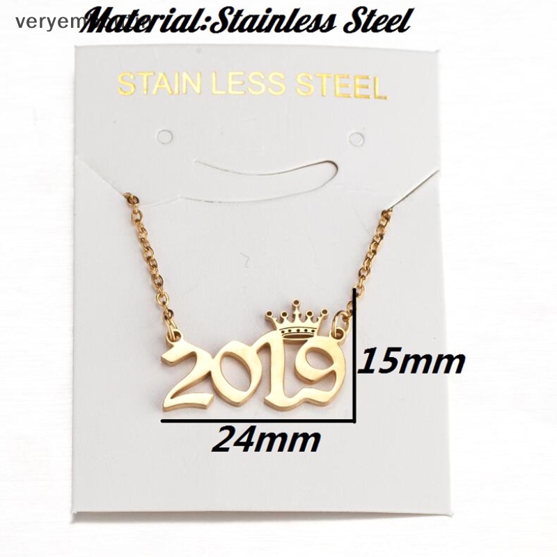 Vòng cổ Mặt Hình Vương Miện Năm Mới 1980 Đến 2019 Dành Cho Nữ