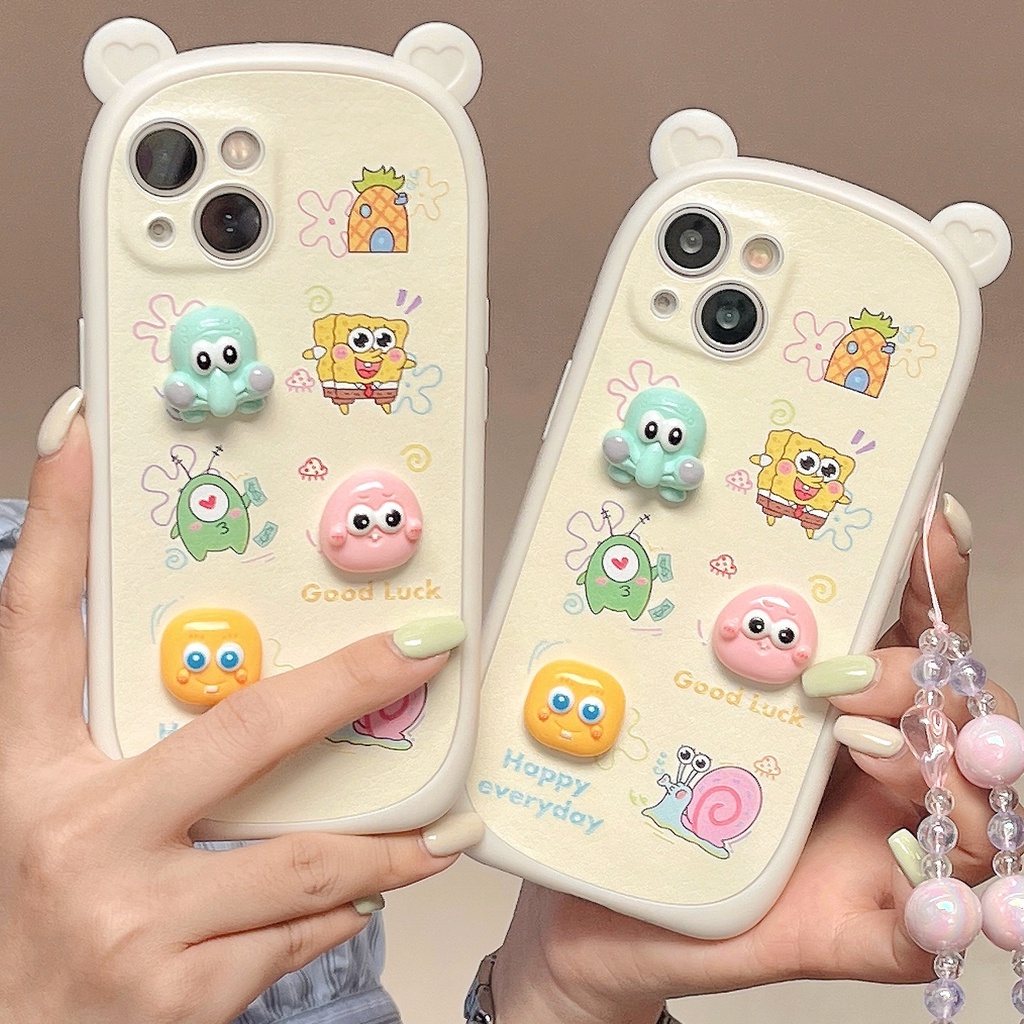 Ốp Điện Thoại Mềm Họa Tiết Búp Bê Hoạt Hình Ba Chiều Cho Iphone13Pro Max Apple 14 11 / 12