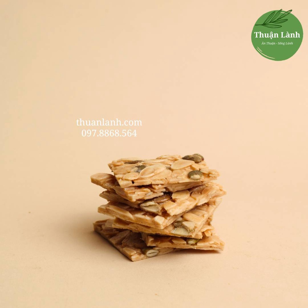 Bánh Ngói Hạnh Nhân Truyền Thống, Không Đường, Giòn Thơm - Ăn kiêng healthy - Thuận Lành