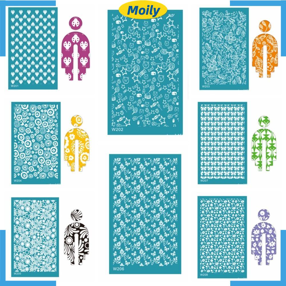 MOILYVN Bộ 2 Bông Tai Đất Sét Polymer Mềm Mại In Họa Tiết Sọc Cầu Vồng Dùng Làm Bông Tai / Trang Sức Thủ Công