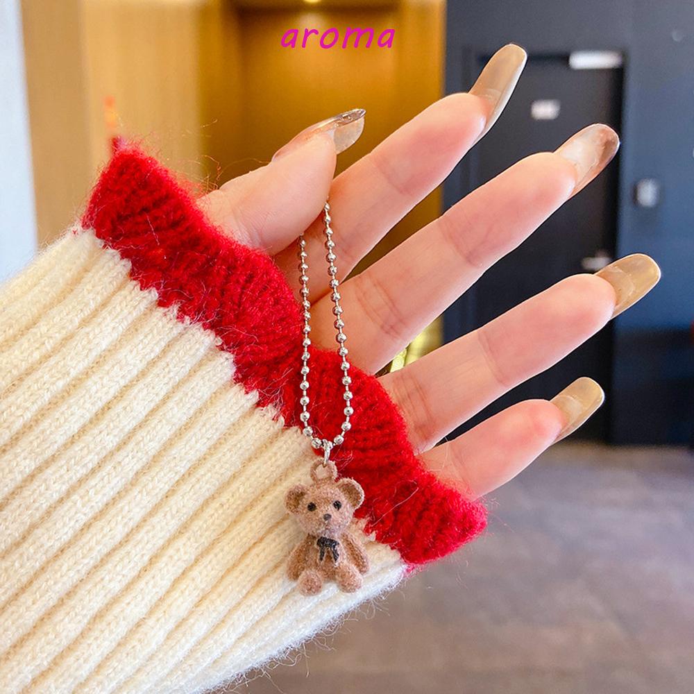 AROMA Vòng cổ Mặt Gấu Hoạt Hình Màu Kẹo Ngọt Thời Trang Cho Nữ