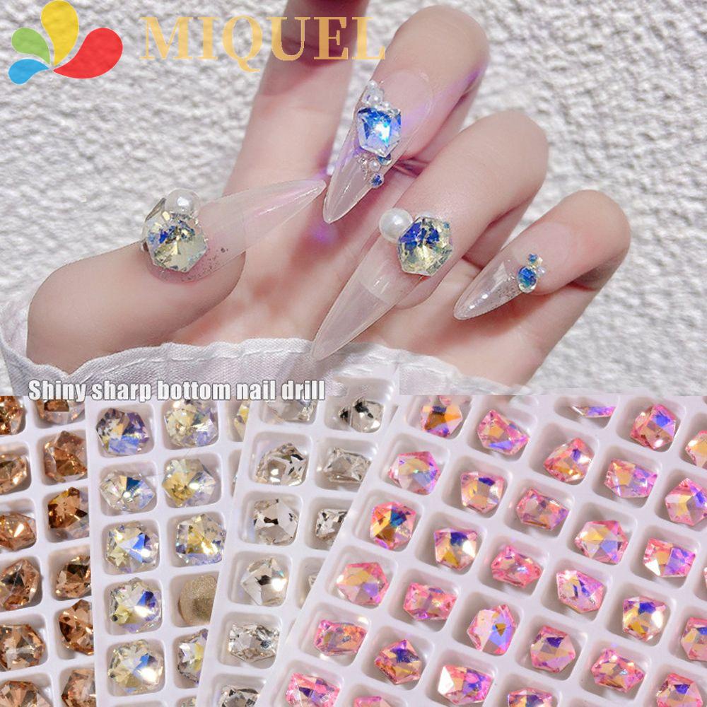 MIQUEL Bộ Đá Lấp Lánh Trang Trí Móng Tay Charms