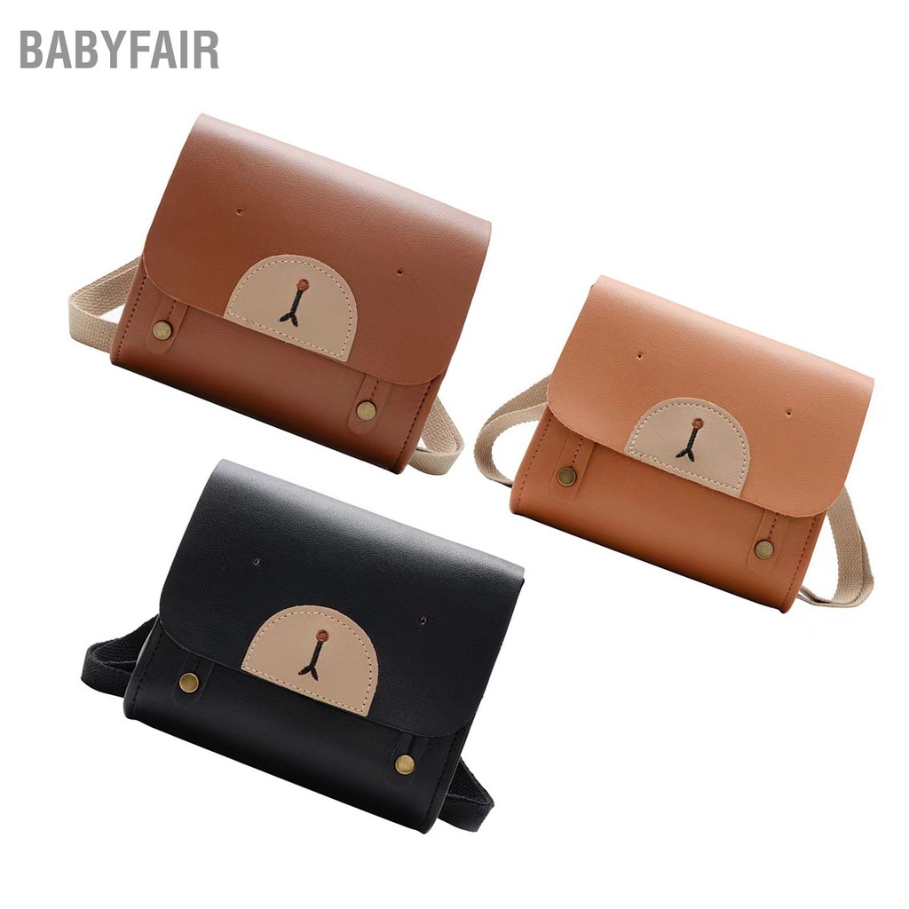 Babyfair Ba Lô Gấu Trẻ Em PU Hoạt Hình Túi Mầm Non Mẫu Giáo Mini Dễ Thương Đi Học Cho Bé 1 Đến 3 Tuổi