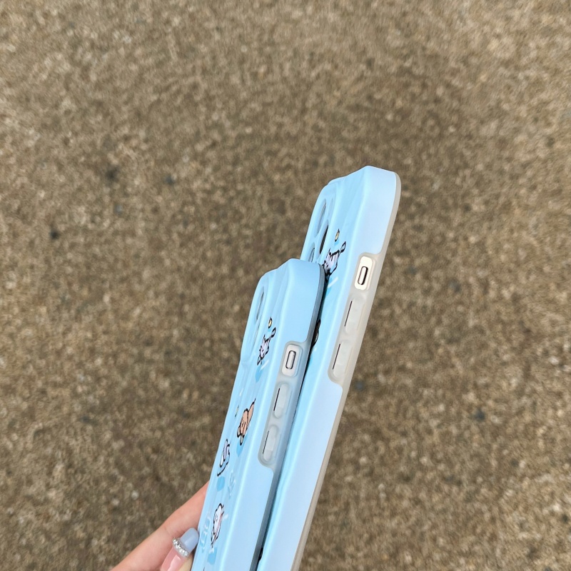 Ốp Điện Thoại Cứng Chống Sốc Chống Rơi Hình Cún Bơi Lội Cho iPhone 14 13 12 11 Pro Max 14 Plus