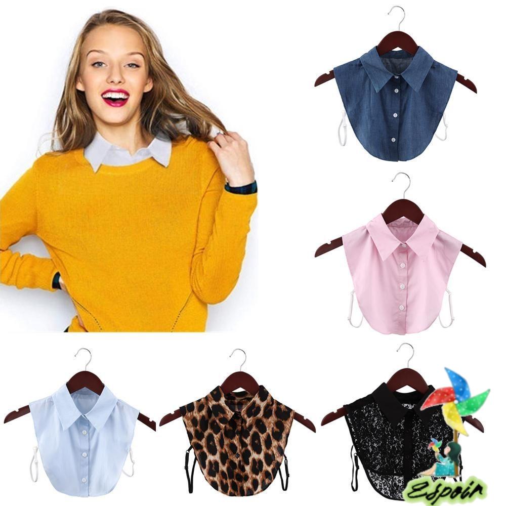 ESPO Cổ Áo Rời Phối Ren Thời Trang