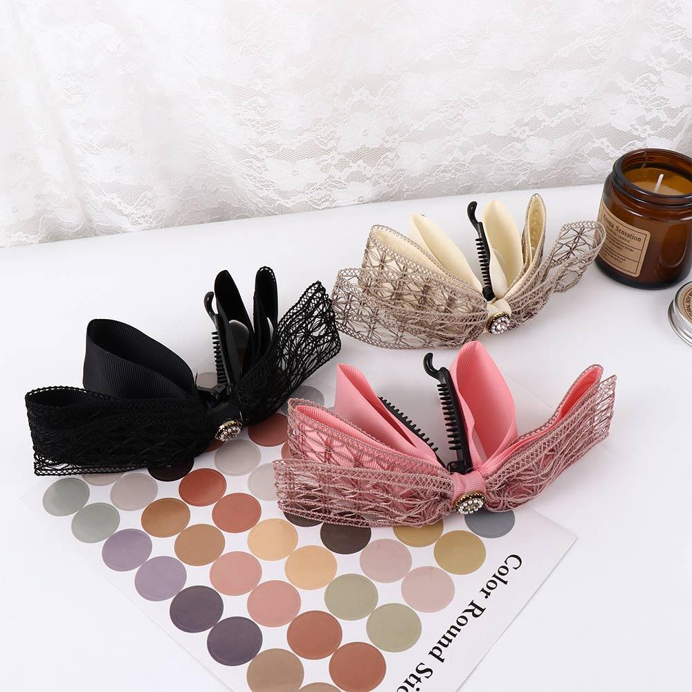 ANEMONE Kẹp Tóc Nơ Dọc Kiểu Dáng Ngọt Ngào Thanh Lịch Cho Nữ