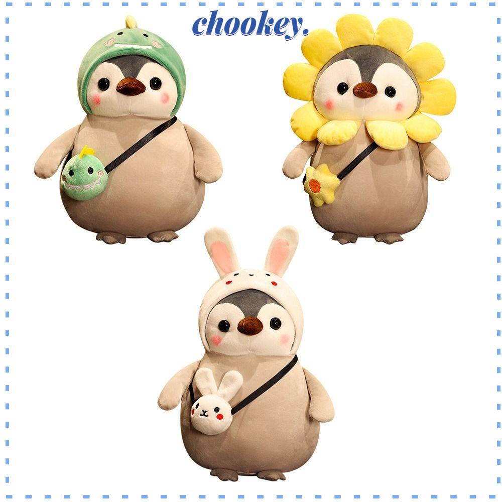 CHOOKEY Chim Cánh Cụt Nhồi Bông Mềm Mại Đáng Yêu