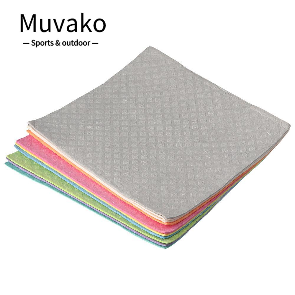 Muvako Set 10 Khăn Lau Bằng Xốp Siêu Thấm Hút Hình Vuông Nhiều Màu Sắc Có Thể Tái Sử Dụng Cho Nhà Bếp