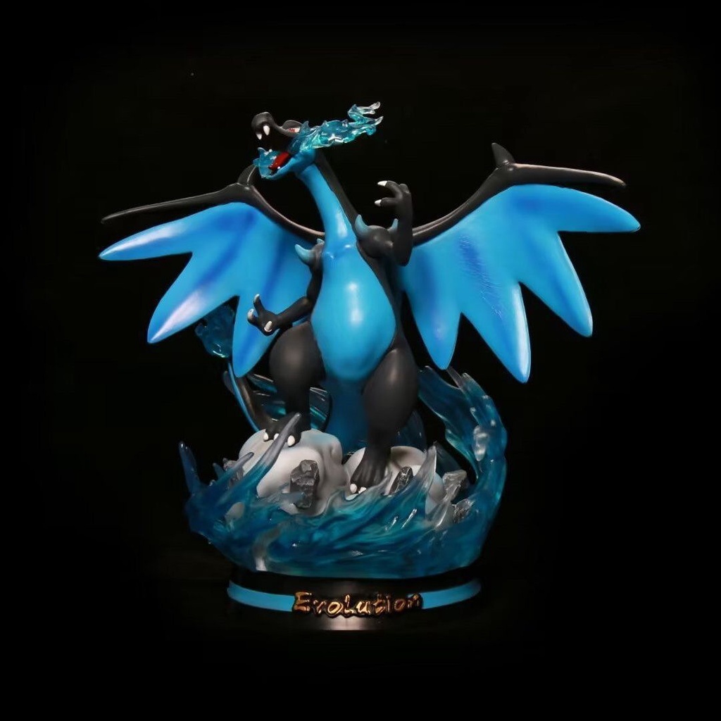 Mô Hình Đồ Chơi Nhân Vật Pokemon Mega Charizard X Phát Sáng Độc Đáo