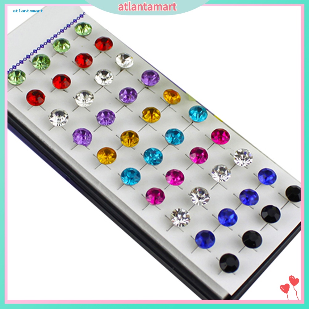 Túi Đựng Đồ Dùng Cao Cấp Tiện Dụng| Set 20 Cặp Bông Tai Đính Đá Nhiều Màu Sắc Lấp Lánh Phong Cách Gothic Dành Cho Nữ