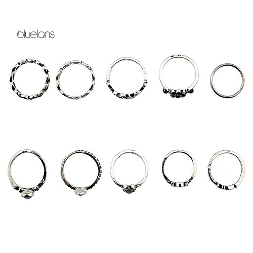 Set 10 Nhẫn Đeo Khớp Ngón Tay Phong Cách Vintage Cho Nữ