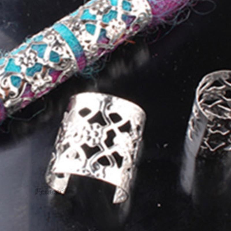 Set 100 Vòng Kim Loại Xỏ Hạt Dùng Để Trang Trí Tóc Bện / Râu