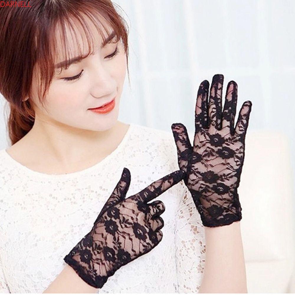 DARNELL Găng Tay Chống Nắng Phối Ren Phong Cách Lolita Dành Cho Nữ