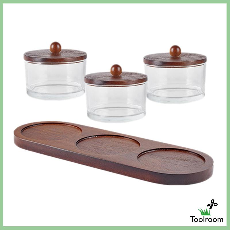 Khay Đựng Hũ Gia Vị Chia Ngăn Làm Quà Tặng Cho Tiệc Tùng