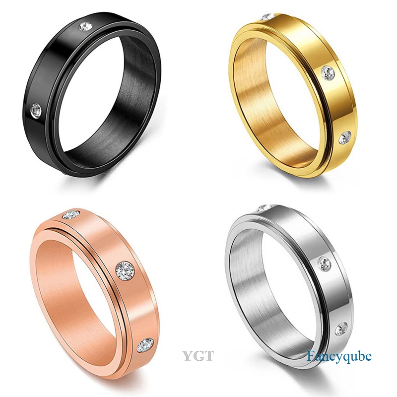 Ygt Nhẫn Xoay Bằng Thép Titan Giúp Giảm Căng Thẳng Dành Cho Nam Và Nữ