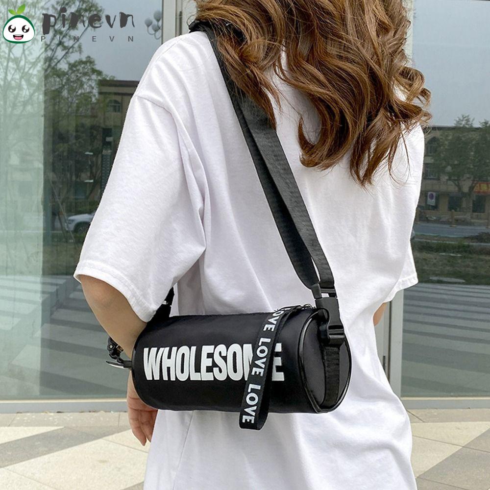PINEVN Túi Đeo Chéo Hình Trụ Siêu Nhẹ Thời Trang Cho Nữ
