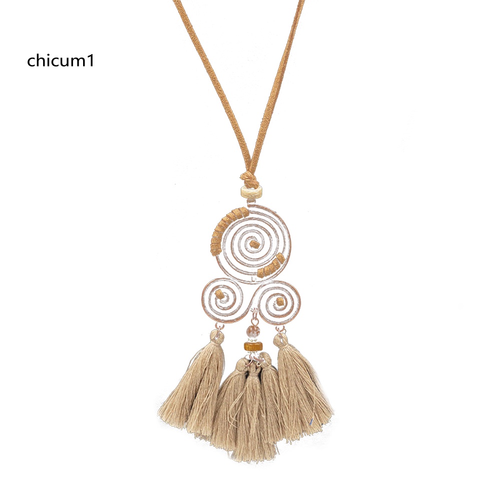 Vòng cổ Hợp Kim Dạng Xoắn Ốc Phong Cách Bohemian