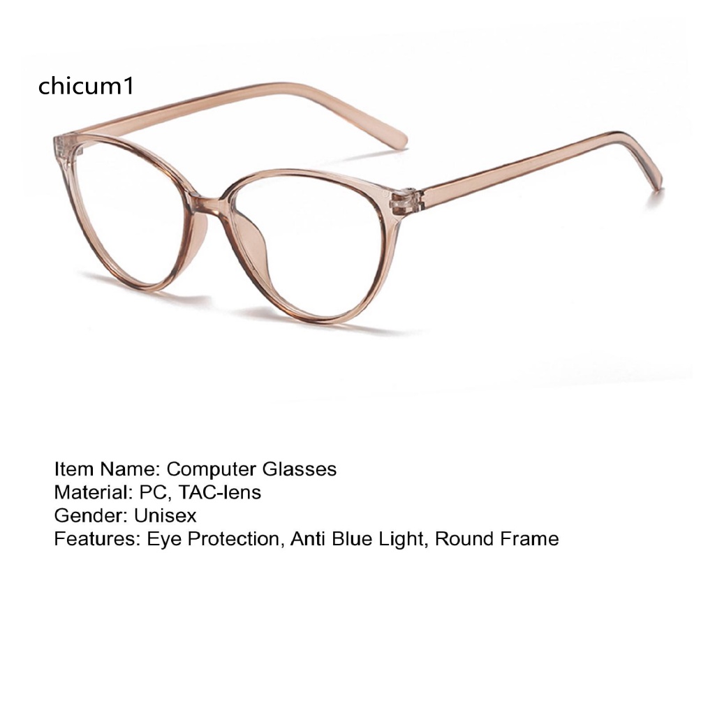 Kính Đọc Sách Gọng Tròn CC 0 Độ Chống Ánh Sáng Xanh Cho Học Sinh