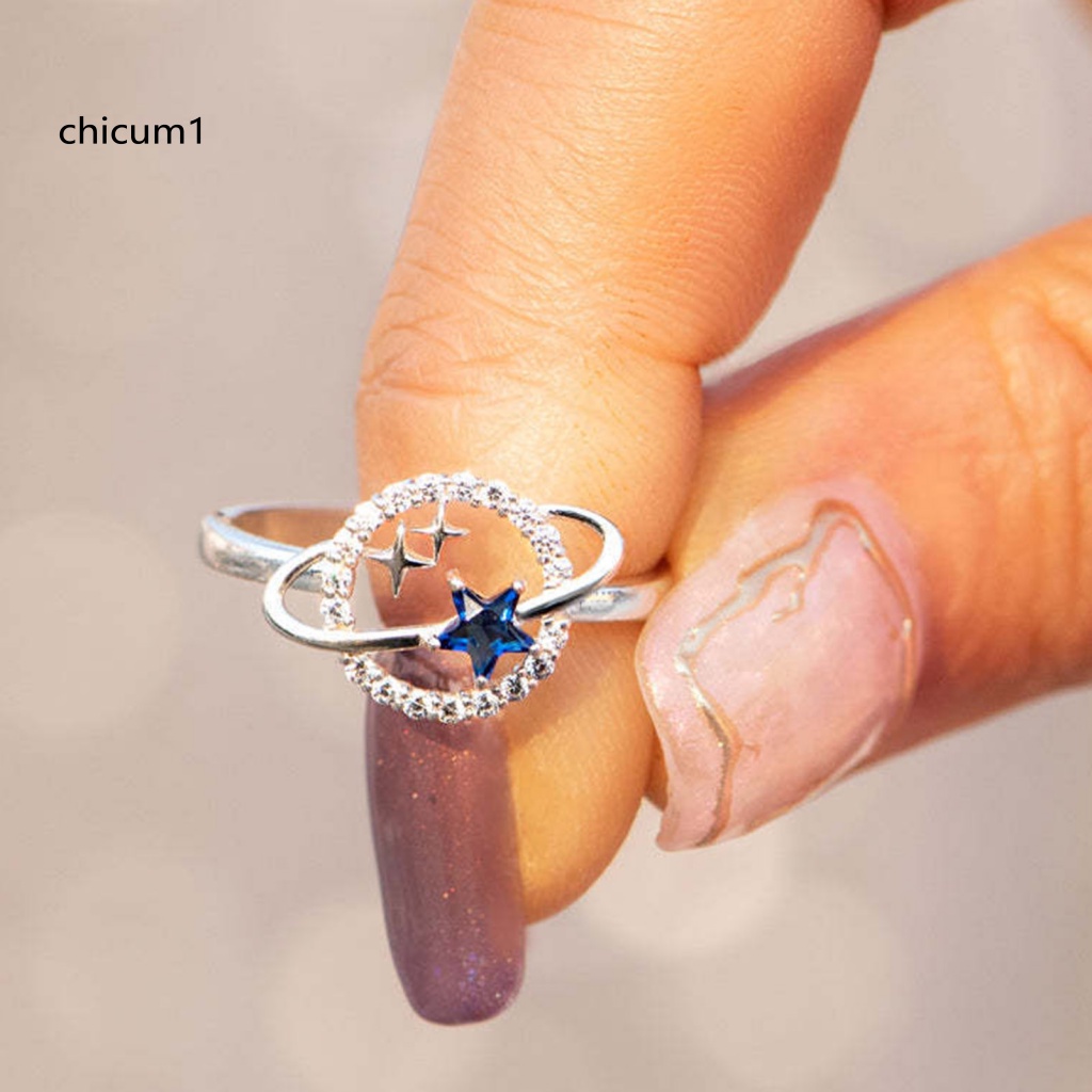 Nhẫn Cưới Mạ Điện Hình Hành Tinh Ngôi Sao Thời Trang Cho Nữ