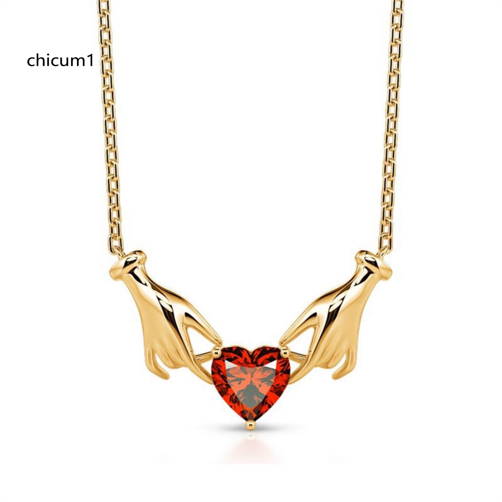 Vòng cổ Mặt Hình Trái Tim Màu Tương Phản Tùy Chỉnh Thời Trang