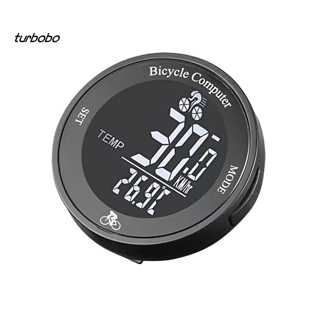 Đồng Hồ Đo Tốc Độ Không Dây Hình Tròn Hiển Thị Chữ Tiếng Anh Có Đèn LED Nền Cho Xe Đạp