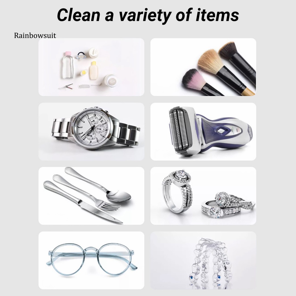 Dụng Cụ Vệ Sinh Mắt Kính Mini Bằng Sóng Siêu Âm Không Gây Tiếng Ồn