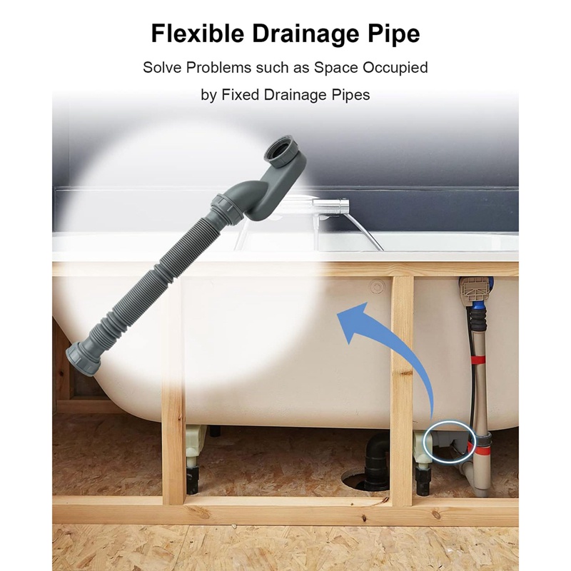 1 / 2 P Ống Thoát Nước Bồn Tắm Bằng ABS Linh Hoạt Tiện Dụng