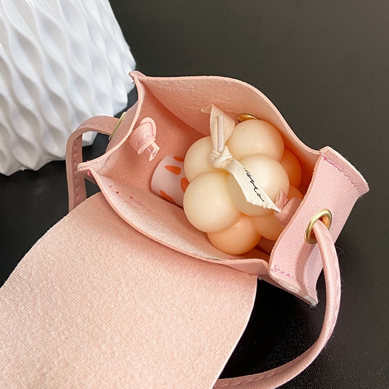 Túi Đeo Chéo Mini Màu Trơn Đính Hoa Dễ Thương Cho Bé Gái BOBORA