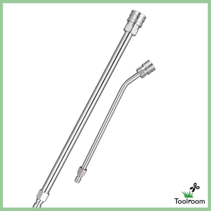 Set 2 Thanh Nối Thẳng / Cong Bằng Thép Không Gỉ Siêu Bền Tiện Dụng Cho Máy Rửa Xe Hơi / Tường