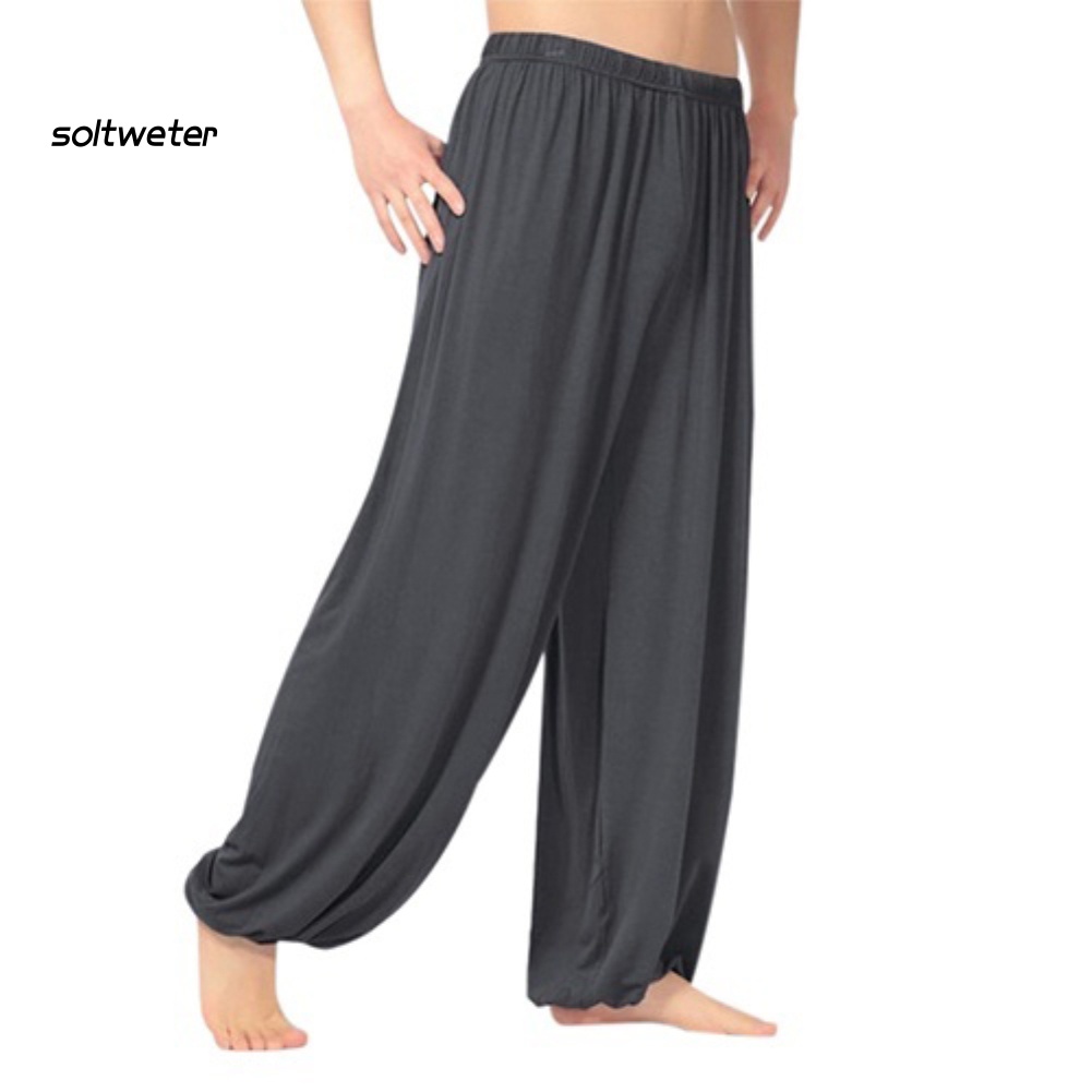 Quần Baggy Màu Trơn Dùng Tập Yoga / Nhảy / Múa Bụng Màu Sắc Đơn Giản Cho Nam Giới