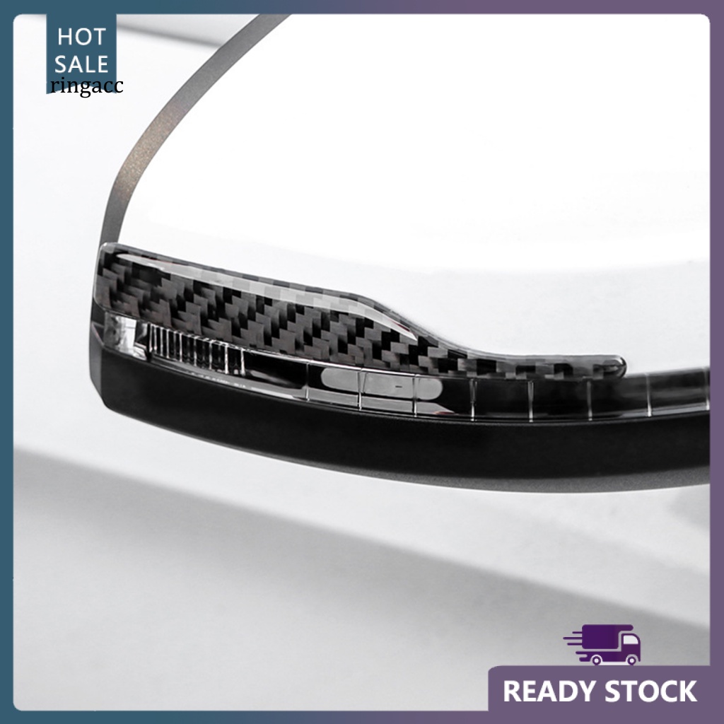 Bộ 2 Miếng Dán Kính Chiếu Hậu Bằng Sợi Carbon Chống Va Chạm Cho Xe Hơi Audi A4L A6L A5 Q2L