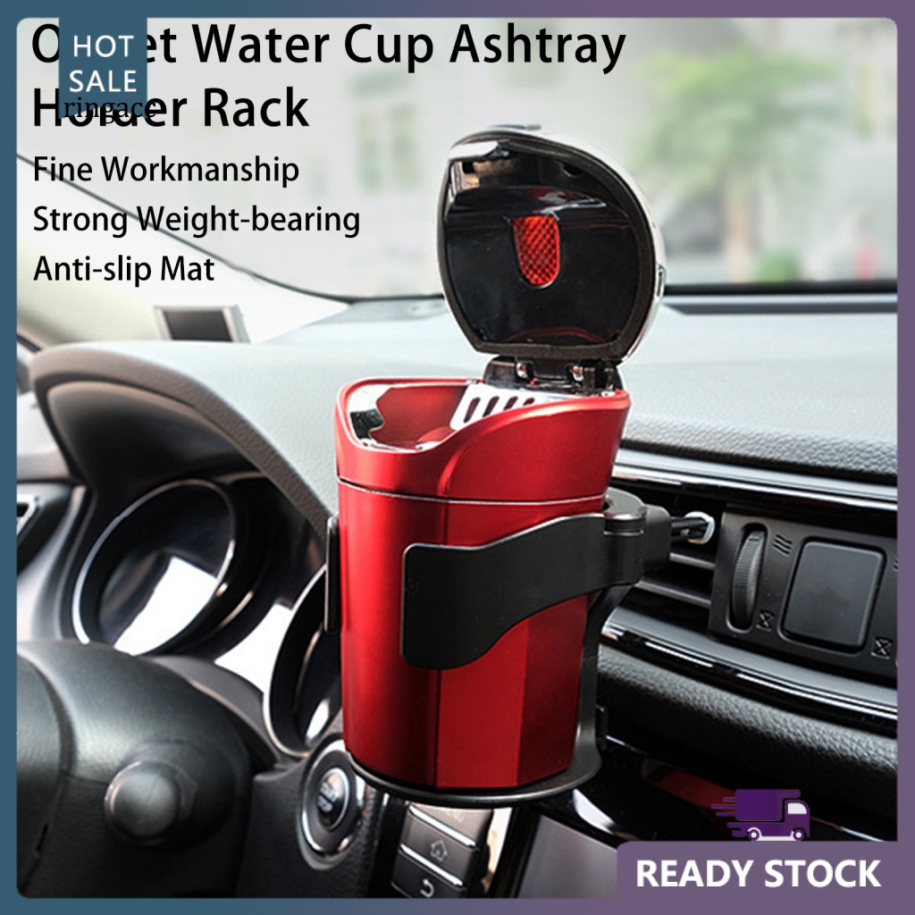1 Bộ Giá Đỡ Cốc Nước / Gạt Tàn Thuốc Bằng Nhựa Điều Chỉnh Được Gắn Lỗ Thông Gió Xe Hơi