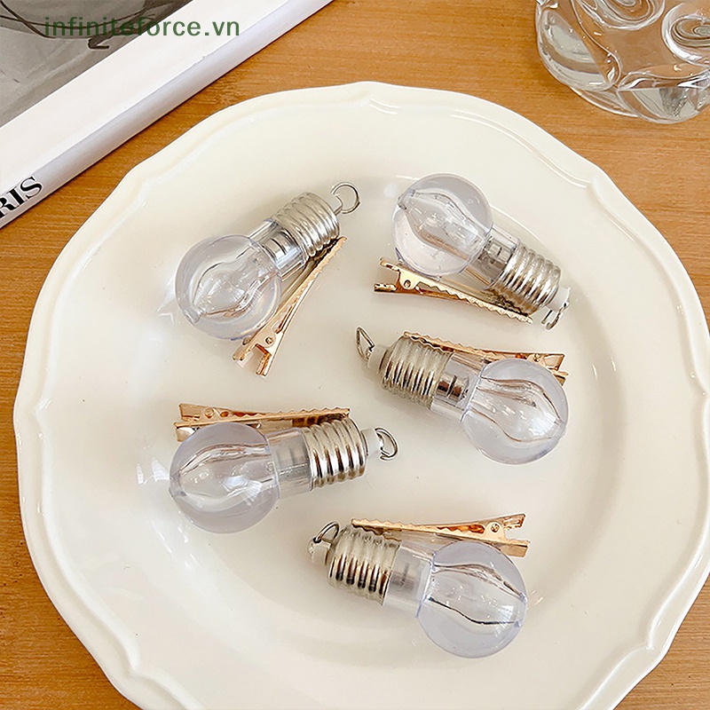 Kẹp Tóc Hình Bóng Đèn Phát Sáng Phong Cách Gothic Punk Cho Nữ