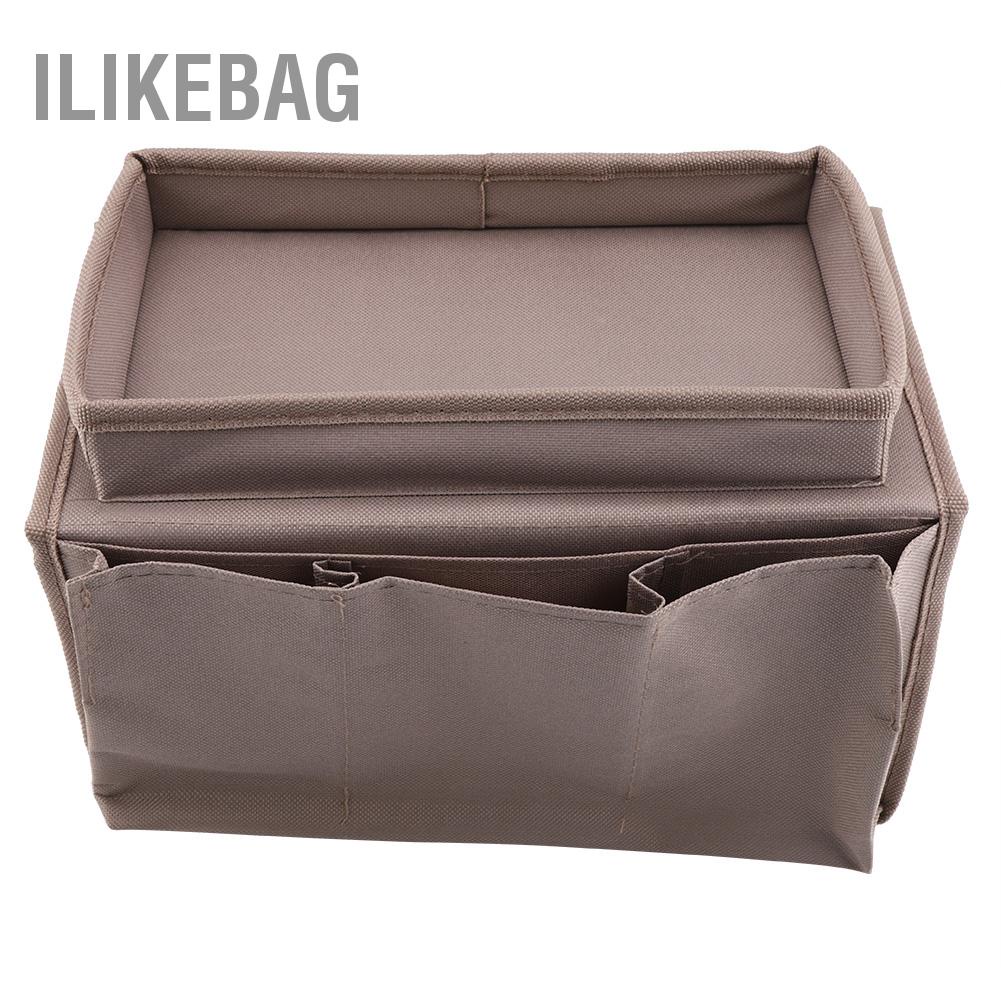 Ilikebag Ghế Sofa Tay Treo Tivi Điều Khiển Từ Xa Tổ Chức Dài Túi Bảo Quản Với Khay Đựng Cốc