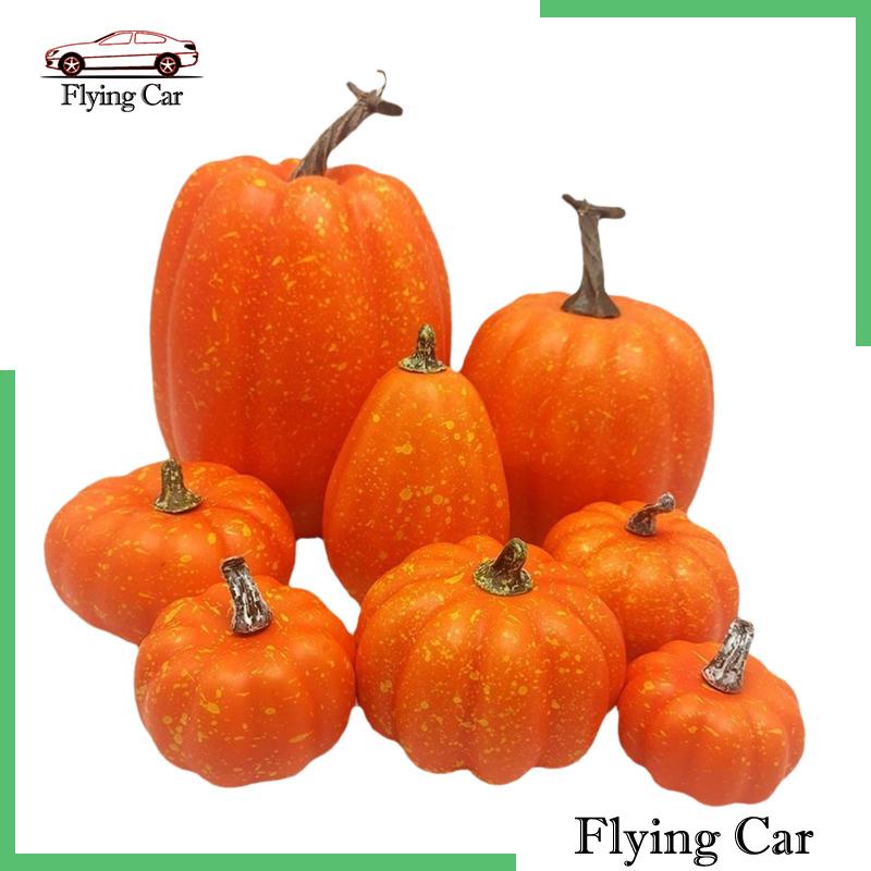 Set 8 Bí Ngô Nhân Tạo Nhiều Kiểu Dáng Khác Nhau Trang Trí Tiệc