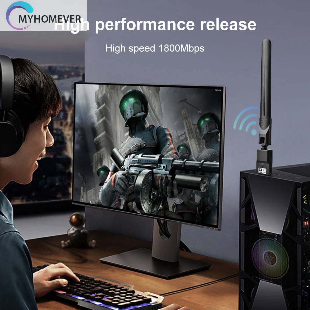 Bộ ChuyểN ĐổI WiFi6 6dBi Băng Tần KéP 5GHz 2.4GHz, Thẻ MạNg WiFi6