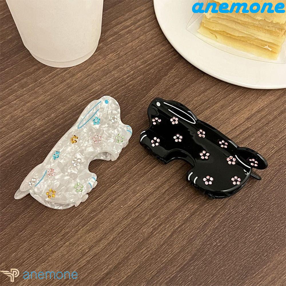 ANEMONE Kẹp Tóc Đuôi Ngựa Hình Cá Mập Đính Hoa Thời Trang Cho Nữ
