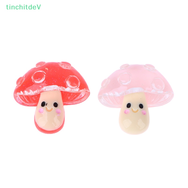 Bộ 5 Đồ Chơi Mô Phỏng Hình Nấm Hoạt Hình Bằng Nhựa Resin DIY Cho Trẻ Em