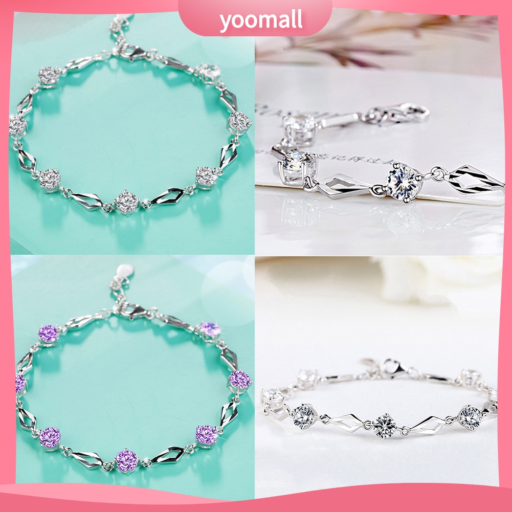 Vòng Đeo Tay Đính Đá Lấp Lánh Thời Trang Dành Cho Nữ