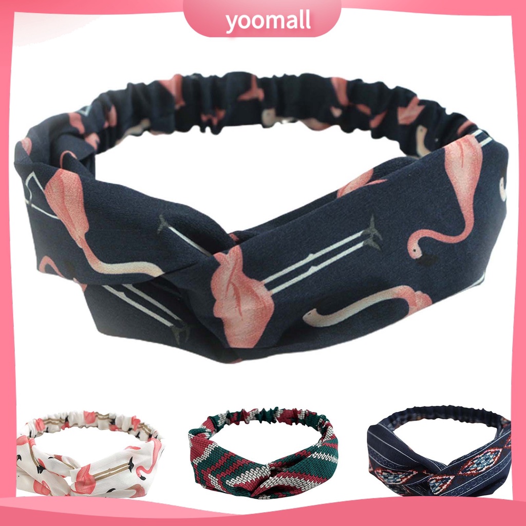 [YM] Băng Đô Trang Điểm Họa Tiết Hoa Ngọt Ngào Xinh Xắn Cho Nữ