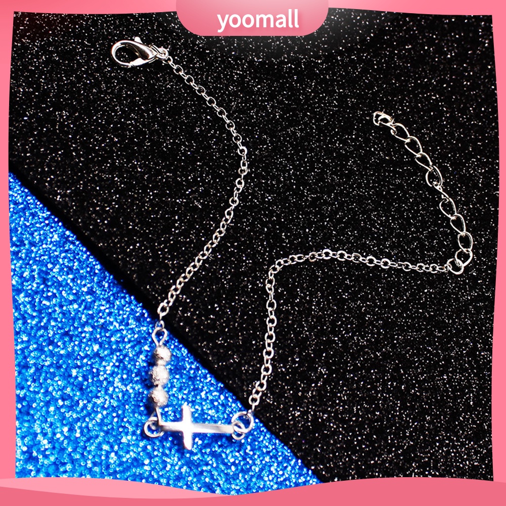 Vòng Tay Chuỗi Hạt Mặt Thánh Giá Thời Trang Cho Nữ