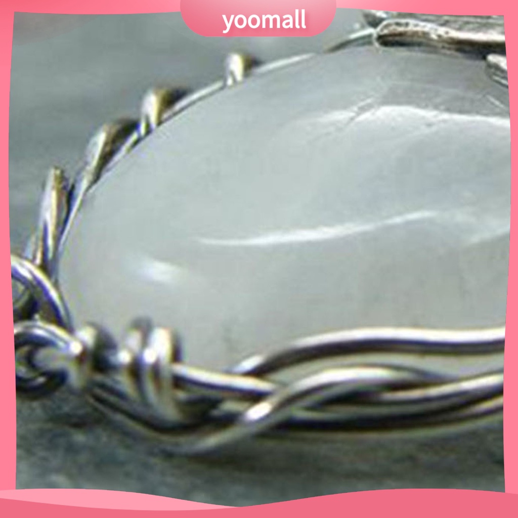 [YM] Vòng cổ Mở Rộng Mặt Đá Mặt Trăng Nhân Tạo Mịn Cho Nữ