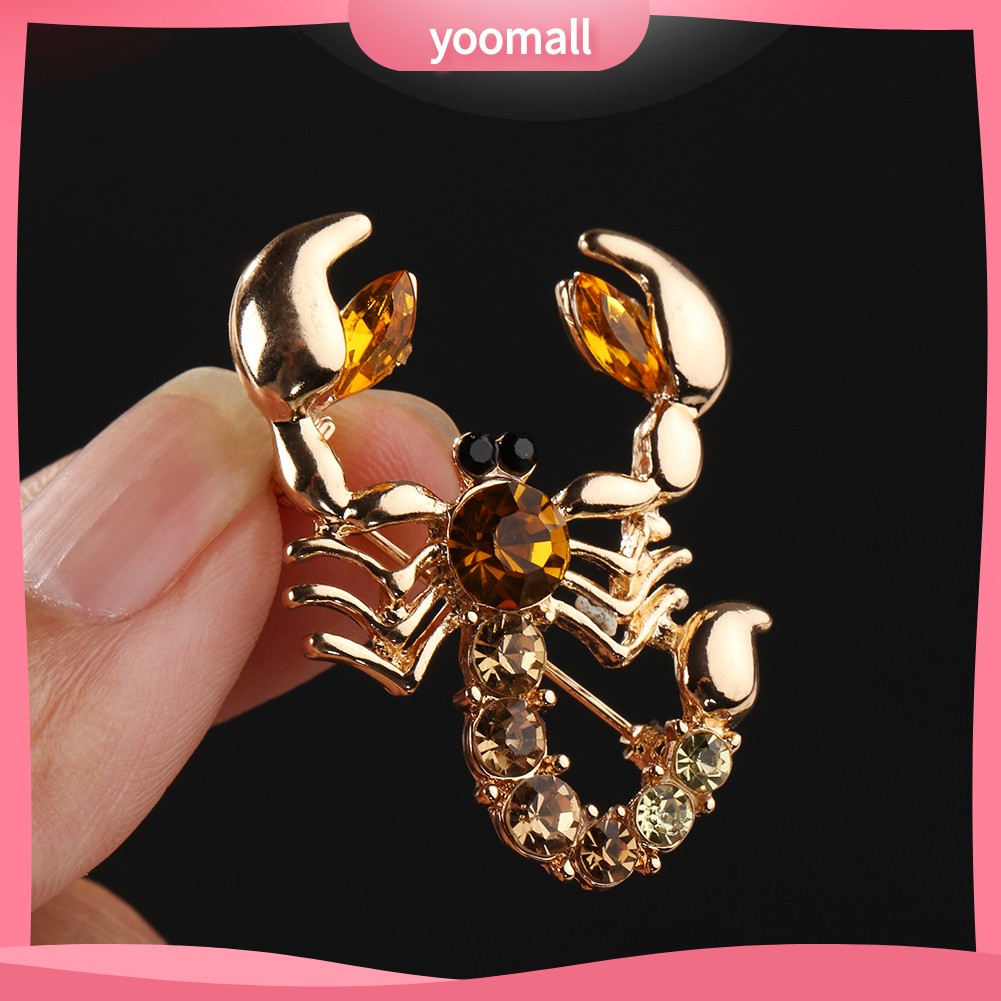 Ghim Cài Áo Hình Bọ Cạp Đính Đá Nhân Tạo Thời Trang