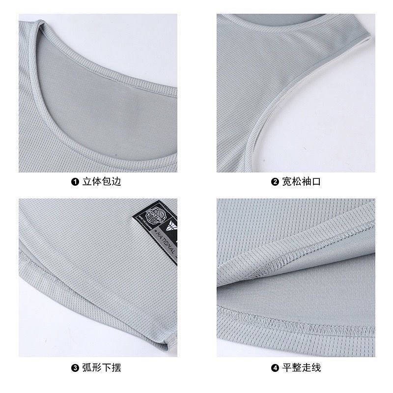 New American Style Training Vest Quick-Drying Shooting Sleeveless Sports Vest Loose Breathable Running Fitness Waistcoat Top VXWv
